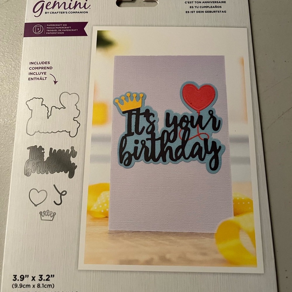 Birthday Card Die Set - Multicolor